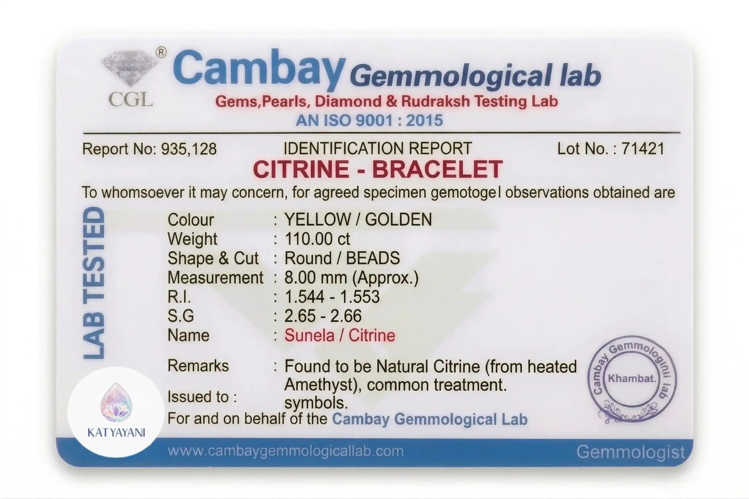 citrine healing crystal bracelet 8mm certified pre activated success stone for wealth & joy manifestation