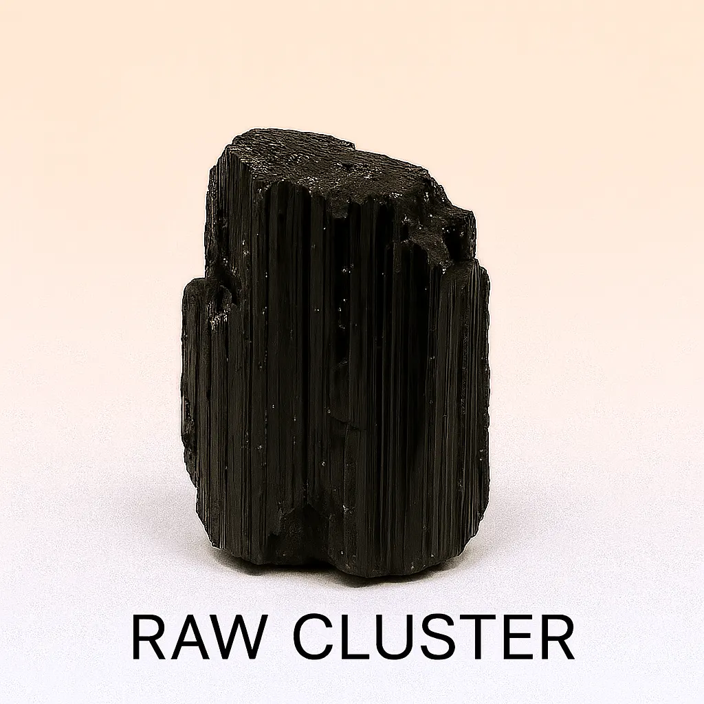 Certified 300-400g Raw Black Tourmaline crystal specimen for energy protection and home grounding, pre-activated for USA customers.