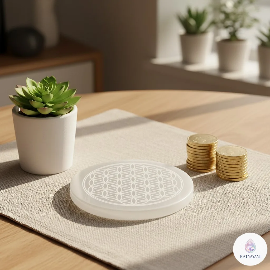 Selenite Charging Plate - Cleansing Crystal Plate for Recharging Healing Stones & Jewelry - Image 5